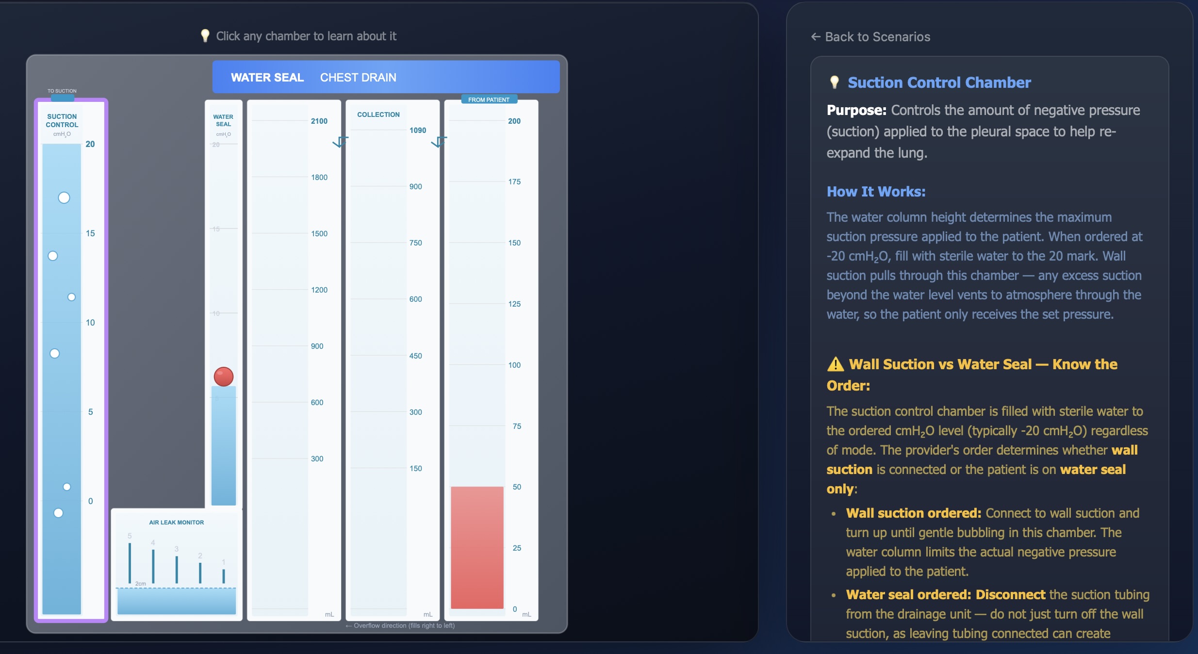 Chest Tube Compartments